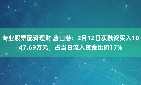 专业股票配资理财 唐山港：2月12日获融资买入1047.69万元，占当日流入资金比例17%