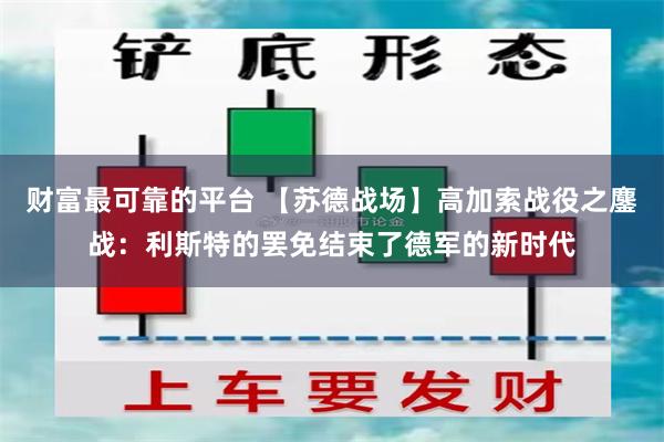 财富最可靠的平台 【苏德战场】高加索战役之鏖战：利斯特的罢免结束了德军的新时代