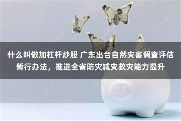 什么叫做加杠杆炒股 广东出台自然灾害调查评估暂行办法，推进全省防灾减灾救灾能力提升