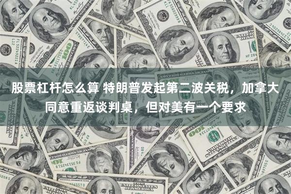 股票杠杆怎么算 特朗普发起第二波关税，加拿大同意重返谈判桌，但对美有一个要求